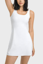 Load image into Gallery viewer, Square Neck Sports Tank Dress with Full Coverage Bottoms