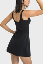 Load image into Gallery viewer, Square Neck Sports Tank Dress with Full Coverage Bottoms