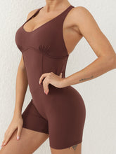 Load image into Gallery viewer, Crisscross Scoop Neck Wide Strap Active Romper