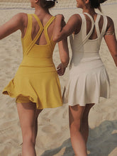 Load image into Gallery viewer, V-Neck Wide Strap Active Dress with Unitard Liner