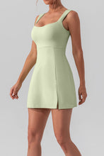 Load image into Gallery viewer, Square Neck Sleeveless Slit Mini Active Dress