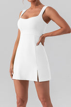 Load image into Gallery viewer, Square Neck Sleeveless Slit Mini Active Dress