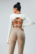 Load image into Gallery viewer, Cutout Round Neck Long Sleeve Active T-Shirt