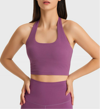 Load image into Gallery viewer, Breathable Halter Neck Sports Bra