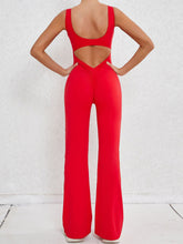 Load image into Gallery viewer, Cutout Wide Strap Scoop Neck Active Jumpsuit