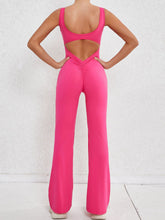 Load image into Gallery viewer, Cutout Wide Strap Scoop Neck Active Jumpsuit