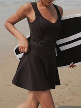 Load image into Gallery viewer, V-Neck Wide Strap Active Dress with Unitard Liner