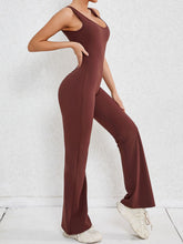 Load image into Gallery viewer, Cutout Wide Strap Scoop Neck Active Jumpsuit
