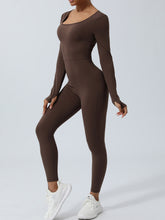Load image into Gallery viewer, Twisted Backless Long Sleeve Jumpsuit