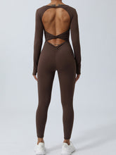 Load image into Gallery viewer, Twisted Backless Long Sleeve Jumpsuit