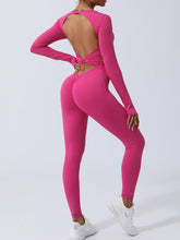 Load image into Gallery viewer, Twisted Backless Long Sleeve Jumpsuit