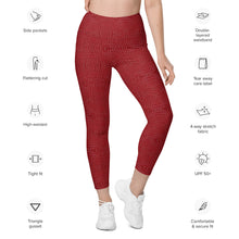 Load image into Gallery viewer, The Royal Court Fitness Leggings x Crocodile Red