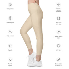 Load image into Gallery viewer, The Royal Court Fitness Leggings/ Cream