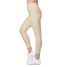 Load image into Gallery viewer, The Royal Court Fitness Leggings/ Cream