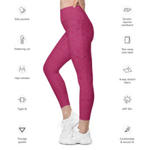 Load image into Gallery viewer, The Royal Court Fitness Leggings x Crocodile Pink