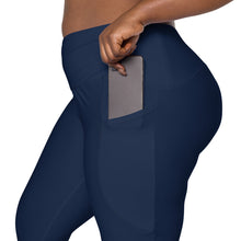 Load image into Gallery viewer, The Royal Court Fitness Leggings/ Navy