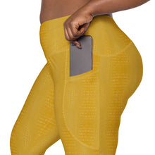 Load image into Gallery viewer, The Royal Court Fitness Leggings x Crocodile Yellow