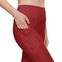 Load image into Gallery viewer, The Royal Court Fitness Leggings x Crocodile Red