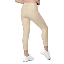 Load image into Gallery viewer, The Royal Court Fitness Leggings/ Cream
