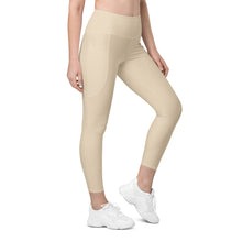 Load image into Gallery viewer, The Royal Court Fitness Leggings/ Cream
