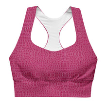 Load image into Gallery viewer, The Royal Court Fitness sports bra X Crocodile Pink