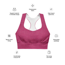 Load image into Gallery viewer, The Royal Court Fitness sports bra X Crocodile Pink