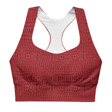 Load image into Gallery viewer, The Royal Court Fitness sports bra X Crocodile Red