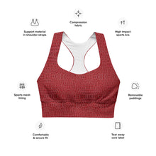 Load image into Gallery viewer, The Royal Court Fitness sports bra X Crocodile Red