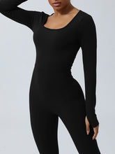Load image into Gallery viewer, Twisted Backless Long Sleeve Jumpsuit