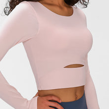 Load image into Gallery viewer, Long Sleeve Cropped Top With Sports Strap