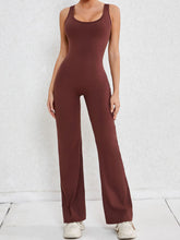 Load image into Gallery viewer, Cutout Wide Strap Scoop Neck Active Jumpsuit
