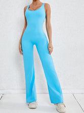 Load image into Gallery viewer, Cutout Wide Strap Scoop Neck Active Jumpsuit
