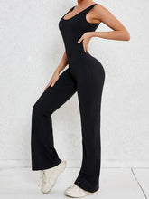 Load image into Gallery viewer, Cutout Wide Strap Scoop Neck Active Jumpsuit

