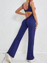 Load image into Gallery viewer, Cutout Wide Strap Scoop Neck Active Jumpsuit
