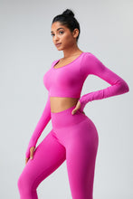 Load image into Gallery viewer, Cutout Round Neck Long Sleeve Active T-Shirt
