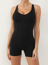 Load image into Gallery viewer, Crisscross Scoop Neck Wide Strap Active Romper
