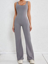 Load image into Gallery viewer, Cutout Wide Strap Scoop Neck Active Jumpsuit
