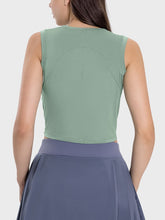 Load image into Gallery viewer, Drawstring Ruched Wide Strap Active Tank
