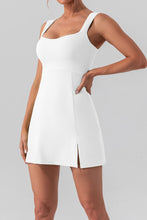 Load image into Gallery viewer, Square Neck Sleeveless Slit Mini Active Dress
