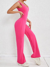 Load image into Gallery viewer, Cutout Wide Strap Scoop Neck Active Jumpsuit

