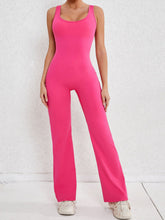 Load image into Gallery viewer, Cutout Wide Strap Scoop Neck Active Jumpsuit
