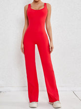 Load image into Gallery viewer, Cutout Wide Strap Scoop Neck Active Jumpsuit
