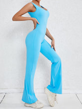 Load image into Gallery viewer, Cutout Wide Strap Scoop Neck Active Jumpsuit

