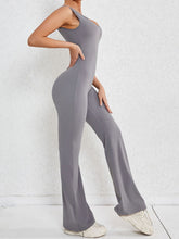 Load image into Gallery viewer, Cutout Wide Strap Scoop Neck Active Jumpsuit
