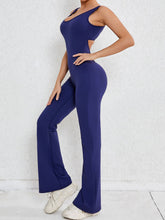 Load image into Gallery viewer, Cutout Wide Strap Scoop Neck Active Jumpsuit
