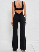Load image into Gallery viewer, Cutout Wide Strap Scoop Neck Active Jumpsuit
