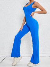 Load image into Gallery viewer, Cutout Wide Strap Scoop Neck Active Jumpsuit
