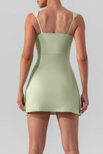 Load image into Gallery viewer, Square Neck Sleeveless Slit Mini Active Dress
