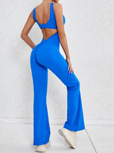Load image into Gallery viewer, Cutout Wide Strap Scoop Neck Active Jumpsuit

