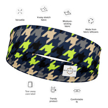 Load image into Gallery viewer, The RCF Active Headband/ Lime Houndstooth
